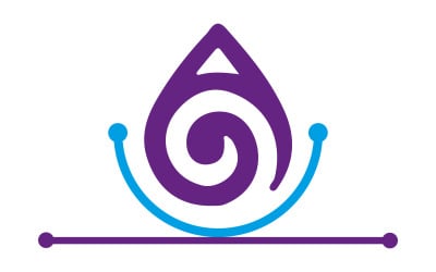 Abstract Drop Meditation Logo for Yoga and Wellness Brand