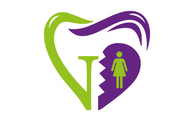 Family Protection Heart Logo for Insurance and Care Service