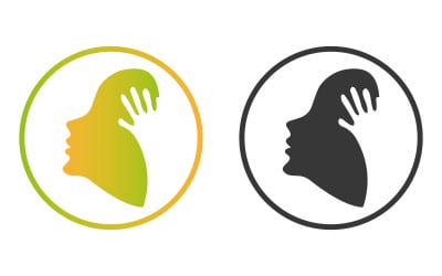 Helping Hand Icon Set Logo for Support and Charity Organization