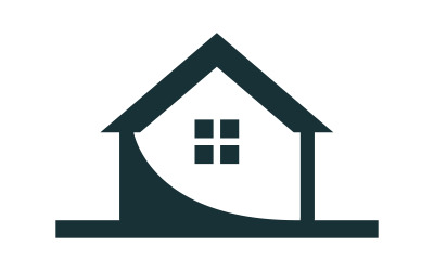 Minimální logo střechy domu pro realitní a bytovou společnost