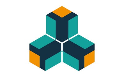 3D Cube Abstract Logo for Technology and Construction Company