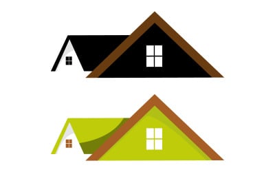 Moderní střešní dům Logo sada pro stavebnictví a bydlení