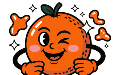Cartoon Orange Logo design for t shirt