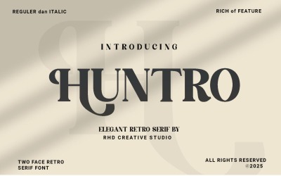HUNTRO - Elegant Retro Serif Font