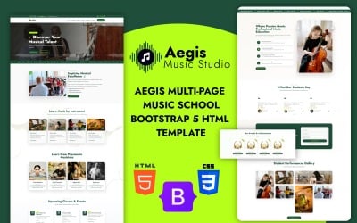 Aegis - HTML-шаблон для музыкальной академии