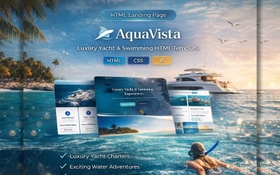 AquaVista | 游泳 | 落地页模板