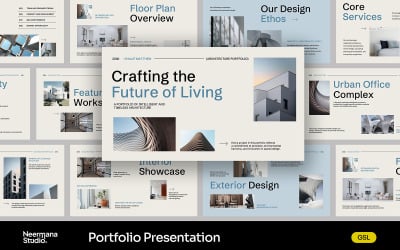 Beige Minimal Portfolio Google Slide