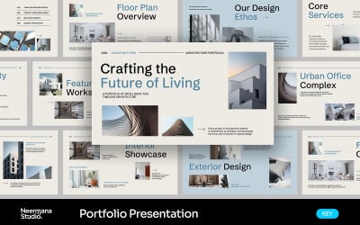 Beżowe Minimalistyczne Portfolio Keynote