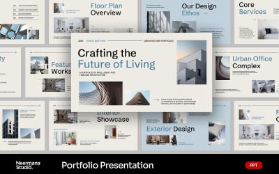 Beige Minimal Portfolio PowerPoint