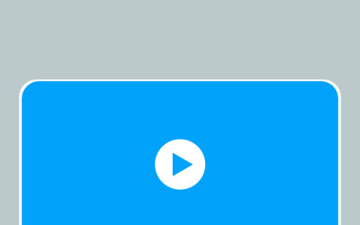 Live Video Player Interface With Big Play Button, Controls, And Blue Screen