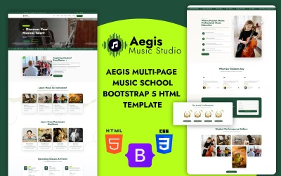 Modèle HTML Aegis - Académie de musique