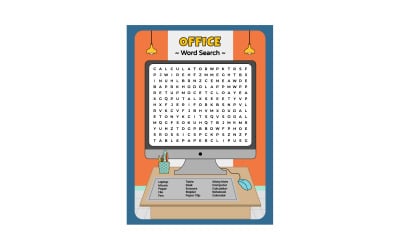 Sopa de letras de objetos de oficina: divertida actividad educativa para niños