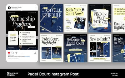 Padel Court Instagram Post