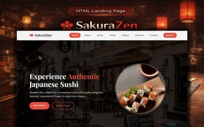 SakuraZen | Suşi Bar | Açılış Sayfası Şablonları