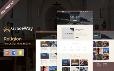 Tema HTML para religião e igreja