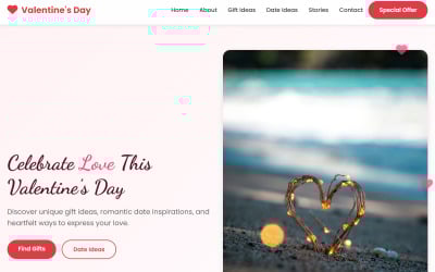 Valentine's Day | Landing Page Template |