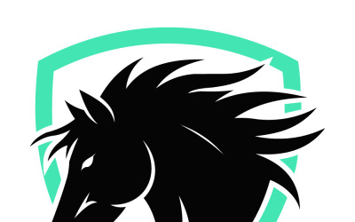 A dynamic and powerful stylized black horse head logo set against a clean white background.