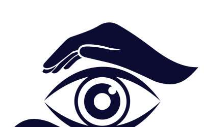 Protective Hands Surrounding Eye Symbol for Vision, Care, Protection, and Insight in Design