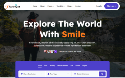 Traviza - Tour &amp;amp; Travel Booking HTML Website Template