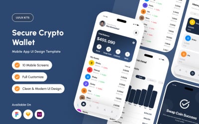 Cryptha - Professionellt Web3-plånboksgränssnitt för mobilen