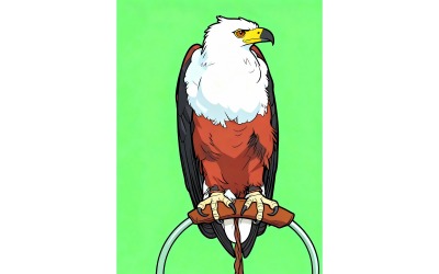 Eagle (Ai Illustration Image + Vector Line Art)