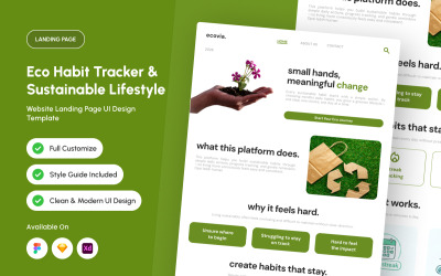 Ecovia - Sustainable Lifestyle UI Landing Page