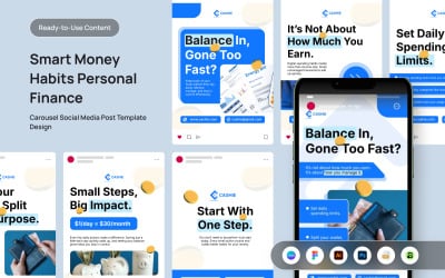 Minimal Personal Finance Social Carousel