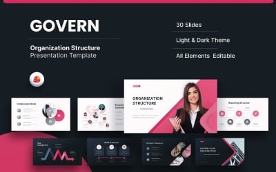 PowerPoint-Vorlage für die Organisationsstruktur von Govern