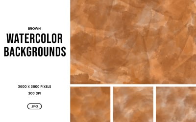 Set di sfondi ad acquerello - Texture astratte color marrone caldo
