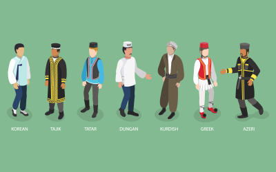 Ethnic groups,  people in national dress