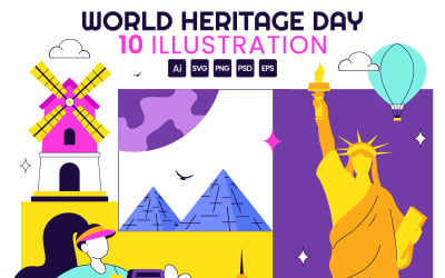 10 World Heritage Day Illustration