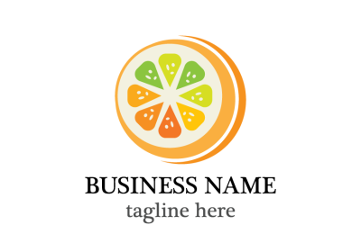 Orange Fruits Logo Template Fresh and Modern Fruit