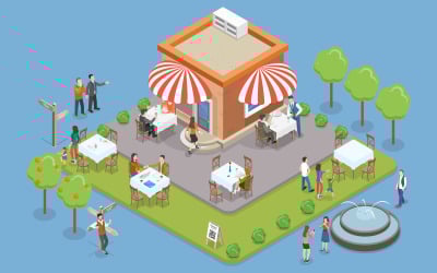 Sokak kafesi, restoran terası