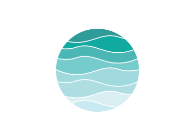 Water Wave Logo Template Modern Ocean and Sea