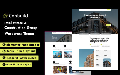 Conbuild - Tema WordPress per gruppi immobiliari e di costruzioni