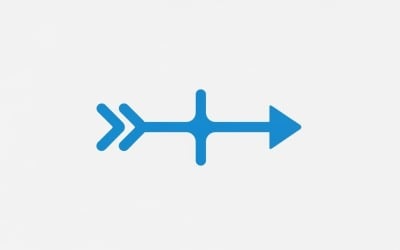 Flat vector arrow symbol combining left and right directional arrows with central crossbar for
