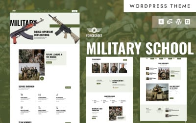 ForceCadet - Military School, Cadet Programs &amp;amp; Admissions WordPress WooCommerce Elementor Theme