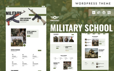 ForceCadet - Vojenská škola, kadetské programy a přijímací řízení WordPress WooCommerce Elementor šablona