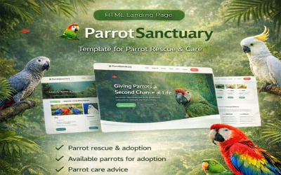 Santuario de loros / Aves / Plantillas de páginas de destino