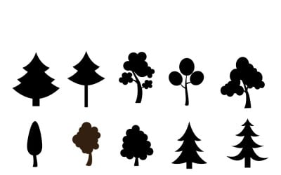 Set of Minimal Tree Silhouette Graphics