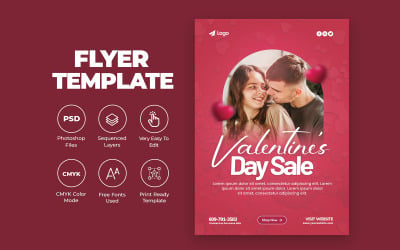 Valentine's Day Flyer Design Template 02