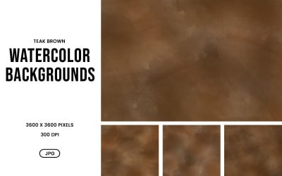 Watercolor Background Set – Teak wood Brown Abstract Textures
