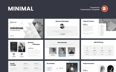 Design Minimal PowerPoint Presentation Template