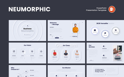 Editable Neumorphic PowerPoint Template