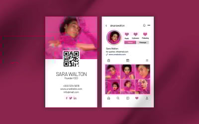 Instagram IG Business Card