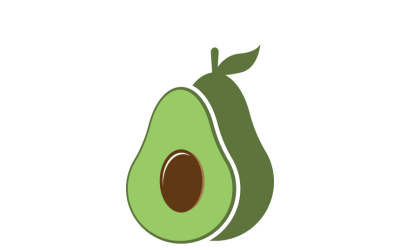 Modernes und minimalistisches Avocado-Logo-Template