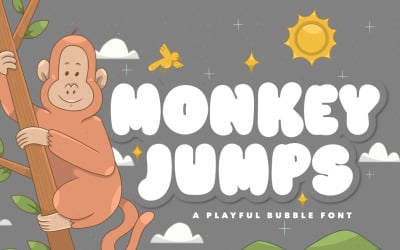 Monkey Jumps – Playful Bubble Display Font