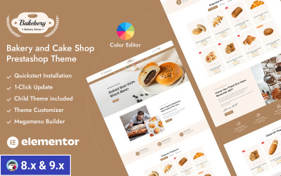 Bakebery - Een responsief PrestaShop-thema voor een bakkerij