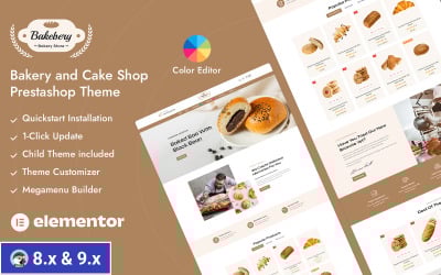 Bakebery - Sklep z Piekarniami PrestaShop Responsywny Motyw