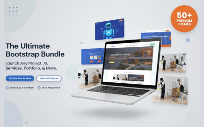 50+ Multipurpose HTML Website Templates Bundle — Business, Startup, Portfolio &amp;amp; Agency Themes